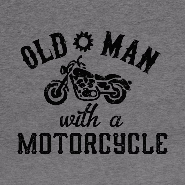 Old Man With a Motorcycle by artlahdesigns